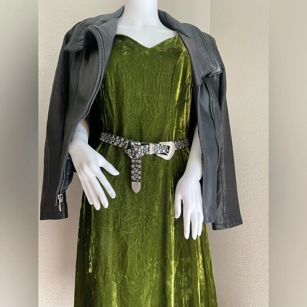 RARE! 80’s Betsey Johnson Punk label,crushed velvet dress - Picture 5 of 15